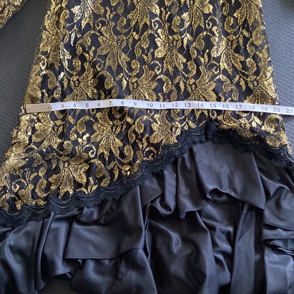 Vintage Black & Gold Dress - Picture 10 of 11